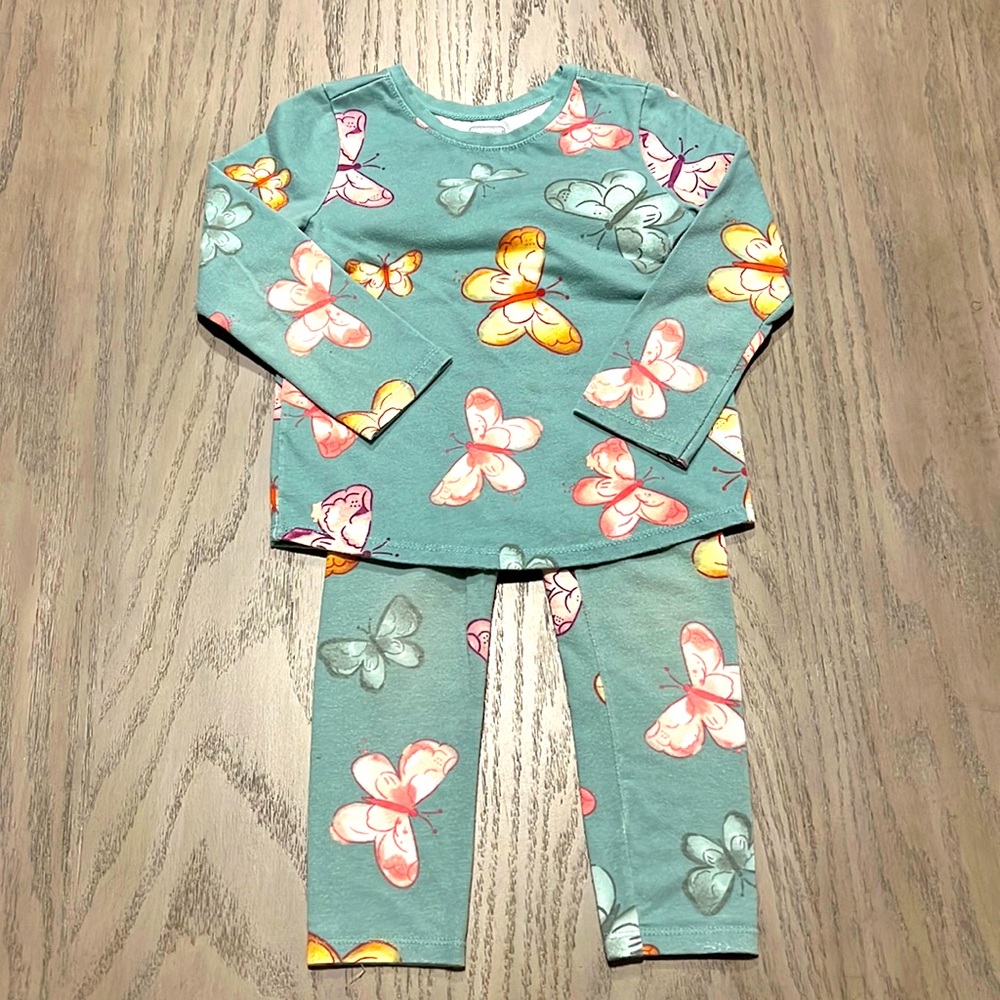 Garanimals 3T Teal Butterfly 🦋 Lounging Set